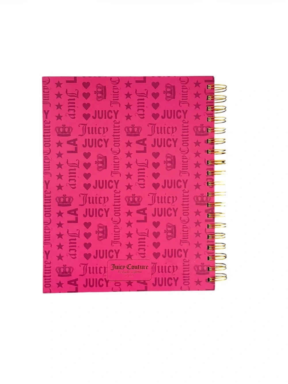 Juicy Couture Hot Pink & Gold Heart Pen Spiral Journal Notebook Set | NEW